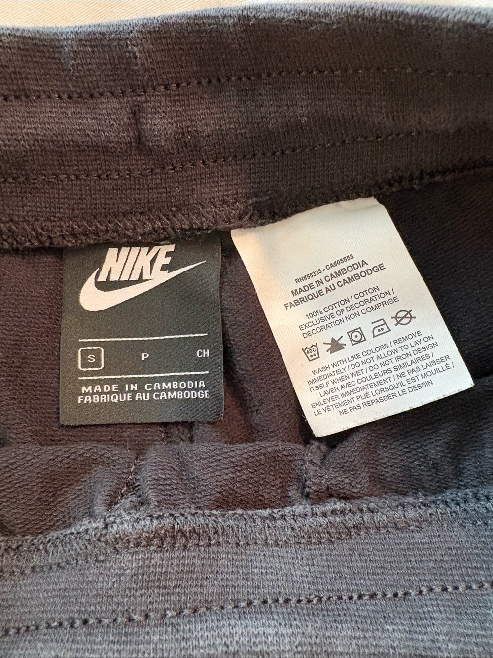 Nike Men’s Black Cotton Logo Shorts with Pockets-EUC - Picture 3 of 6